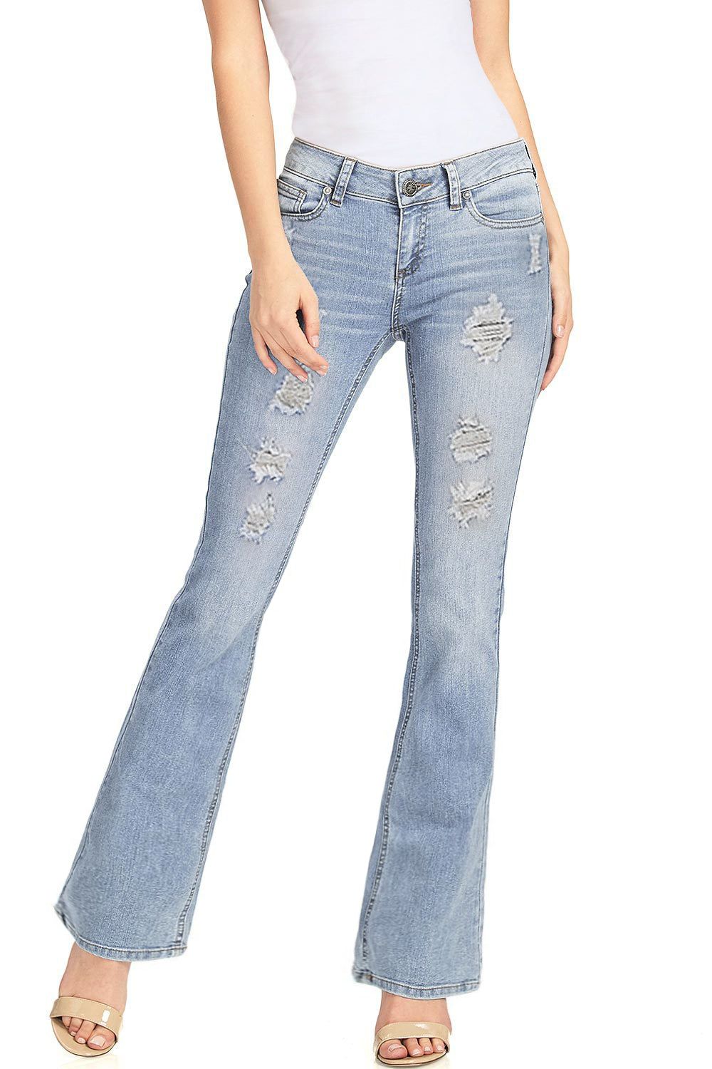 Distressed Bootcut Jeans sold by Lord & Taylor product image thumbnail 15