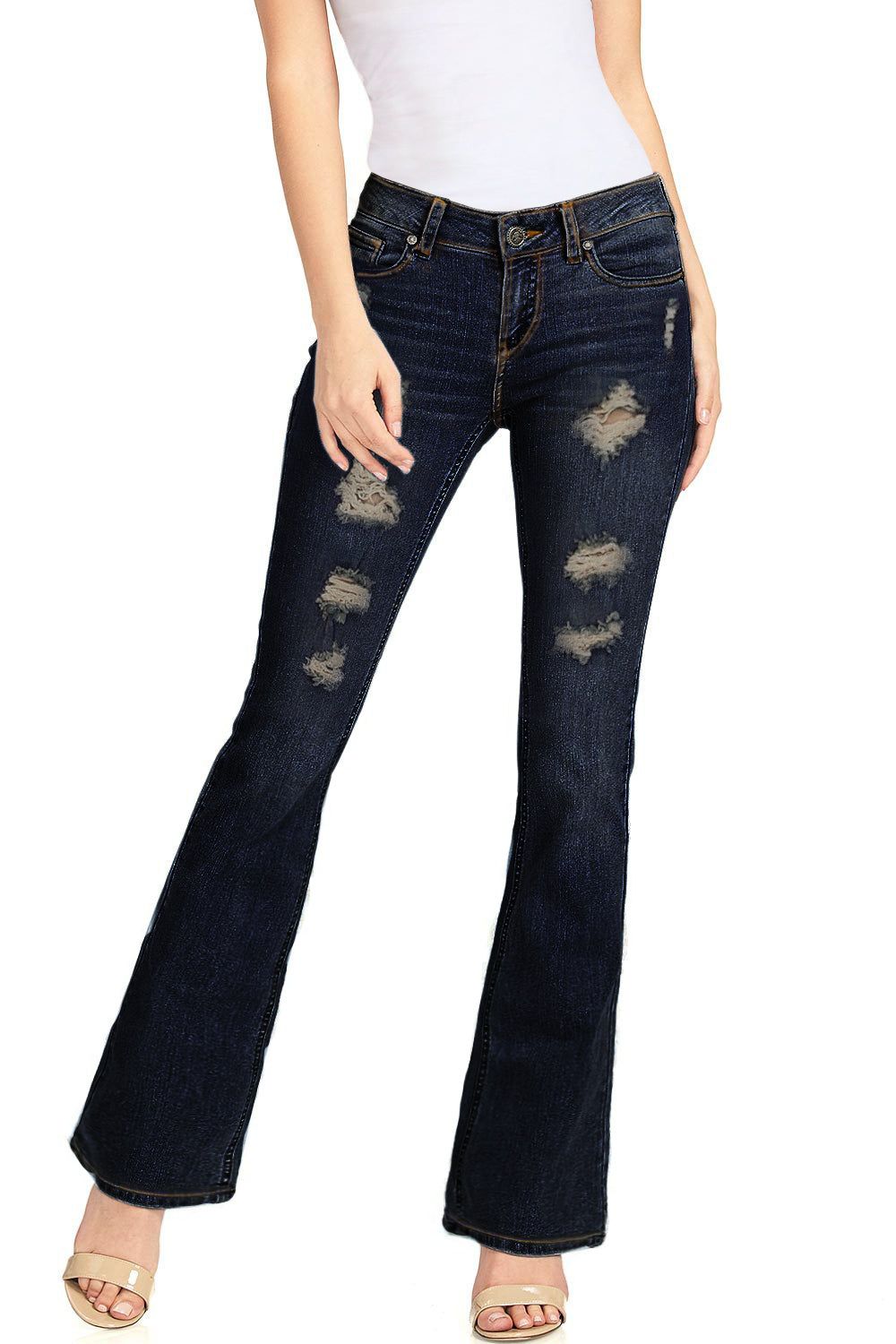 Distressed Bootcut Jeans sold by Lord & Taylor product image thumbnail 9