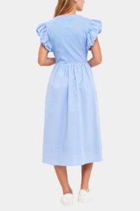 Puff Sleeves Mixed Media Dress sold by Lord & Taylor