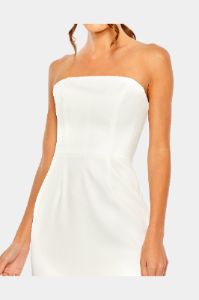 Strapless Column Dress With Feather Trim sold by Lord & Taylor