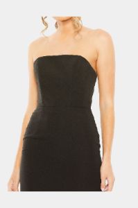 Strapless Column Dress With Feather Trim sold by Lord & Taylor