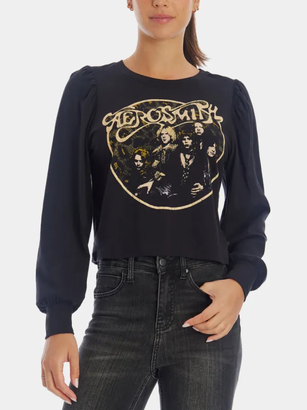 Aerosmith InchBack In The SaddleInch Puff Sleeve Band T-Shirt sold by Lord & Taylor