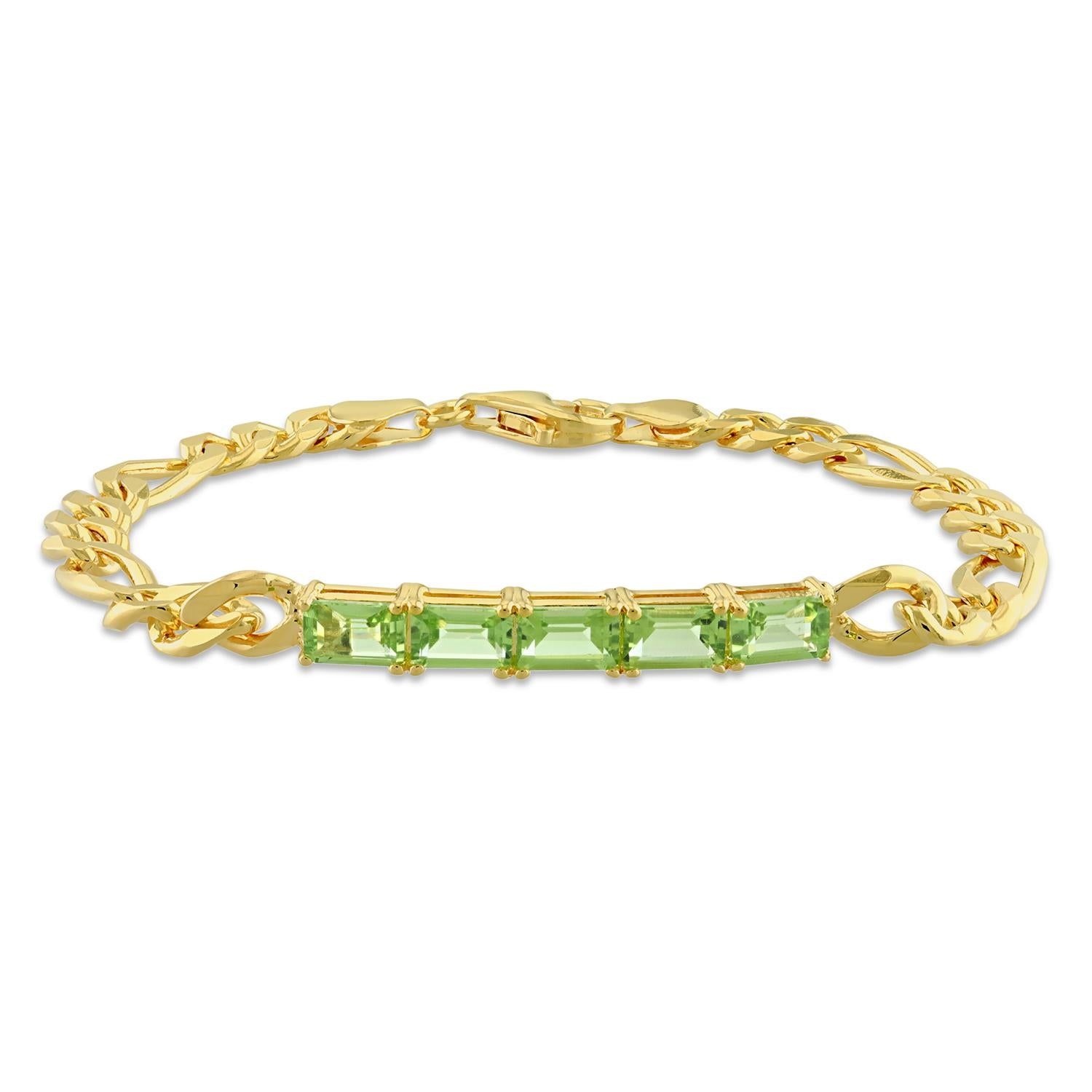 Peridot Birthstone Link Bracelet sold by Lord & Taylor product image thumbnail 5