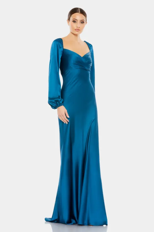Sweetheart Neckline Puff Sleeve Gown sold by Lord & Taylor