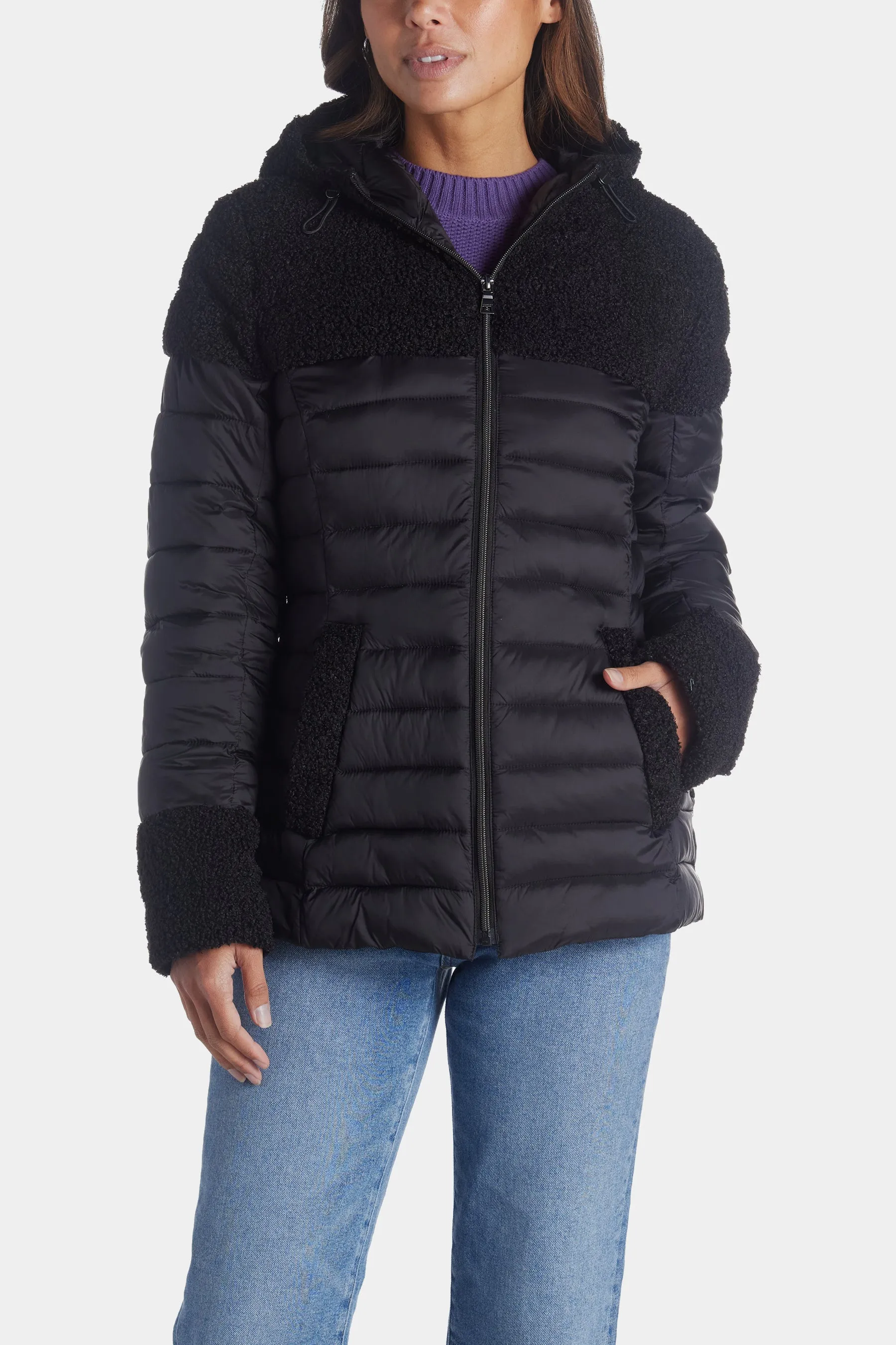 Metallic Marshmallow Hooded Jacket sold by Lord & Taylor product image thumbnail 5