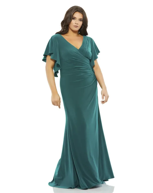 Faux Wrap Butterfly Sleeve Gown sold by Lord & Taylor