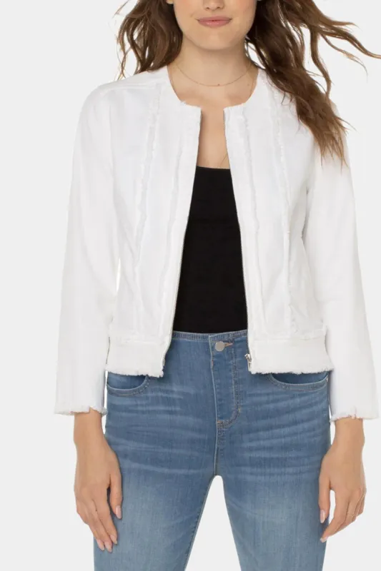 Frayed Zip Jacket sold by Lord & Taylor
