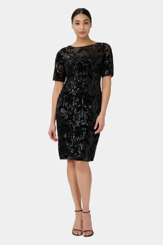 Floral Sequin Velvet Sheath sold by Lord & Taylor