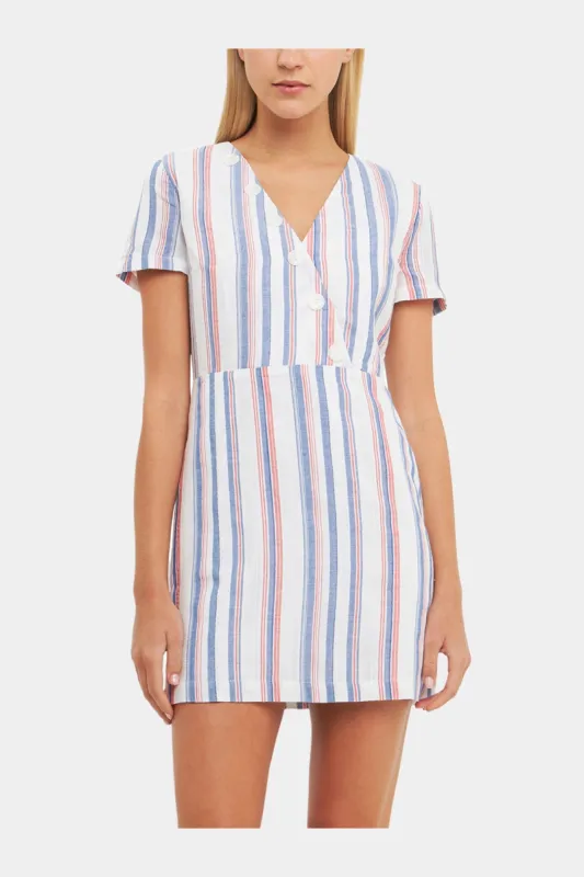 Linen Short Sleeve Surplice Mini Dress sold by Lord & Taylor
