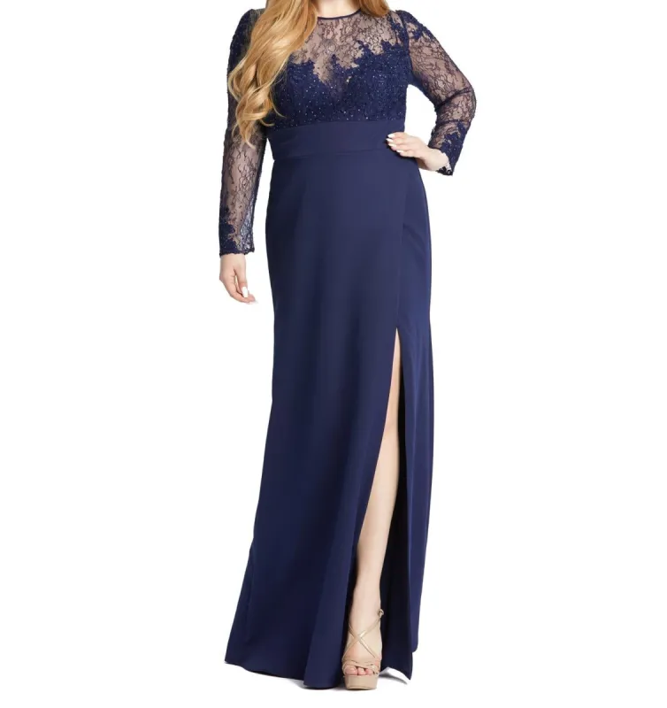 Long Sleeve Column Gown sold by Lord & Taylor