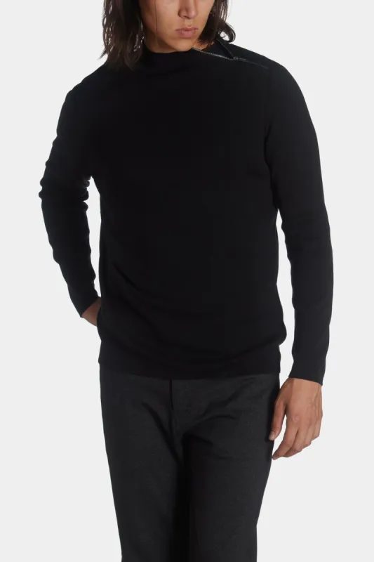 Solid Mock Neck Zip Sweater sold by Lord & Taylor