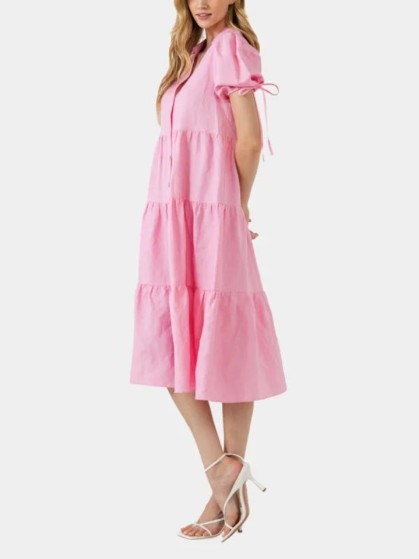 Puff Sleeve Button Down Dress sold by Lord & Taylor