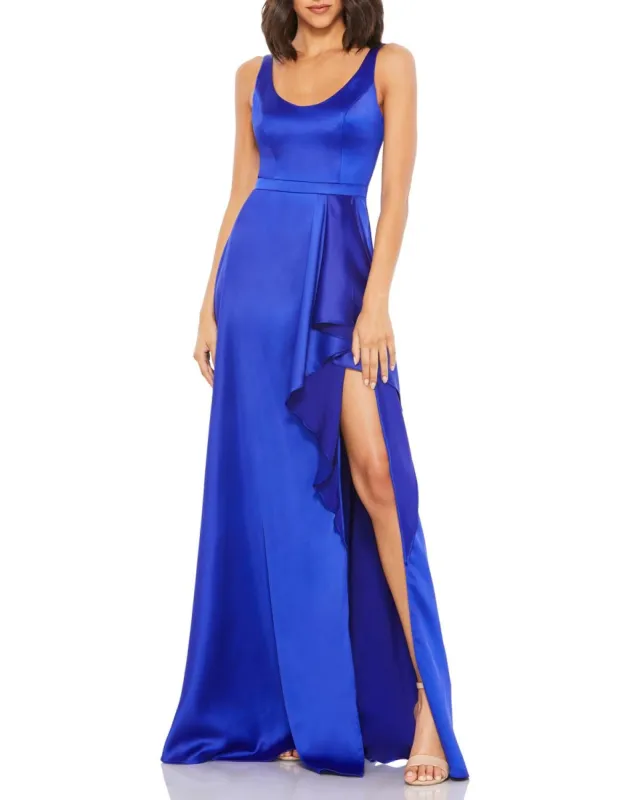 Scoop Neck Side Split A Line Gown sold by Lord & Taylor