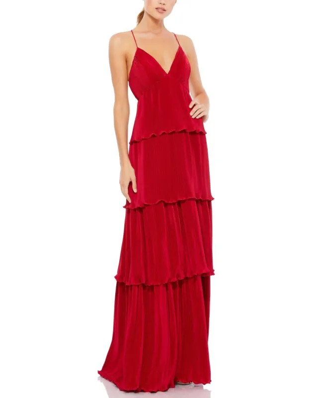 V Neck Tiered Gown sold by Lord & Taylor