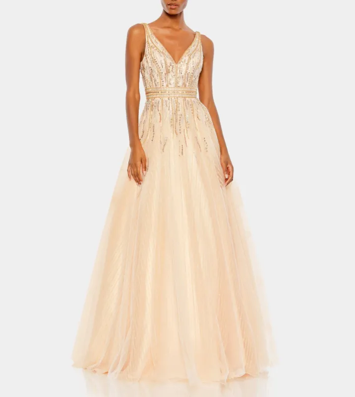 Embellished Sleeveless Tulle Ballgown sold by Lord & Taylor