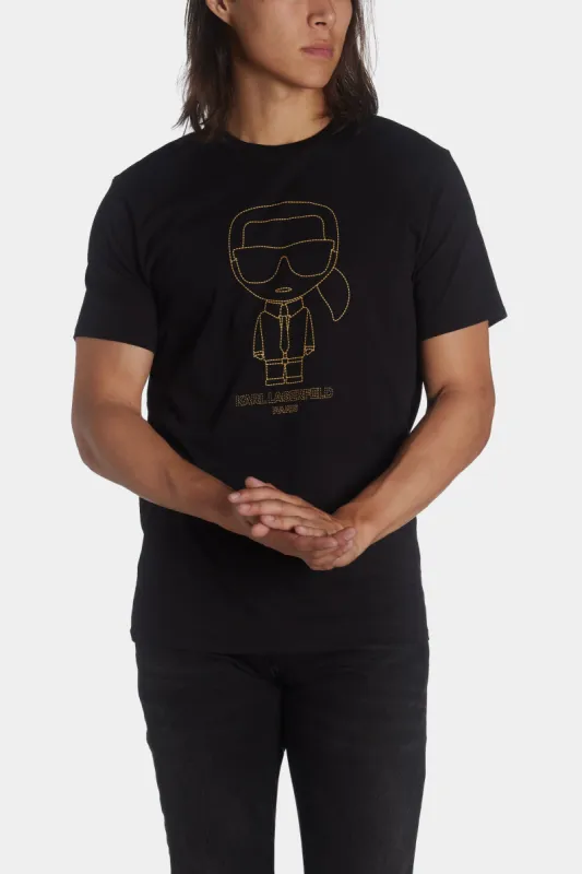 Outline Karl Character Short Sleeve Crew Neck T-Shirt sold by Lord & Taylor