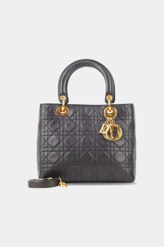 Lady Dior GHW Medium Cannage Handbag sold by Lord & Taylor