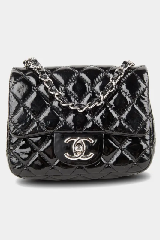 Patent Classic Single Flap SHW Mini Bag sold by Lord & Taylor