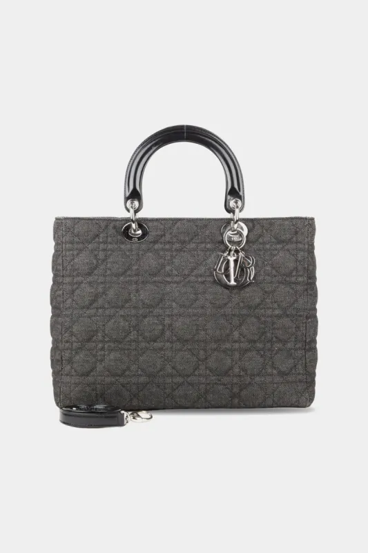 Denim Lady Dior SHW Medium Cannage Handbag sold by Lord & Taylor