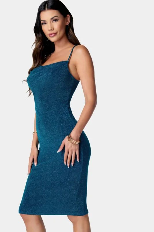 Metallic Cowl Midi Slip Dress sold by Lord & Taylor