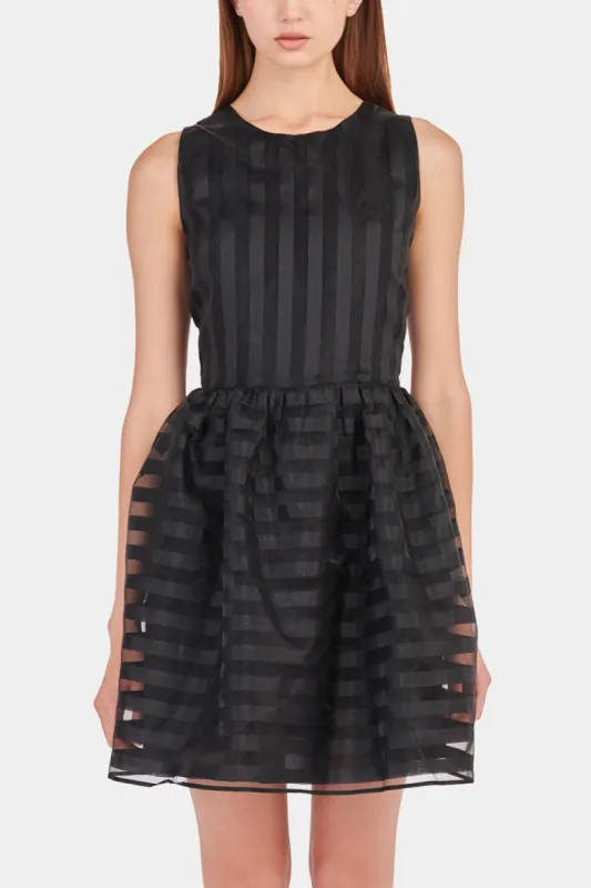 Striped Organza Sleeveless Mini Dress sold by Lord & Taylor