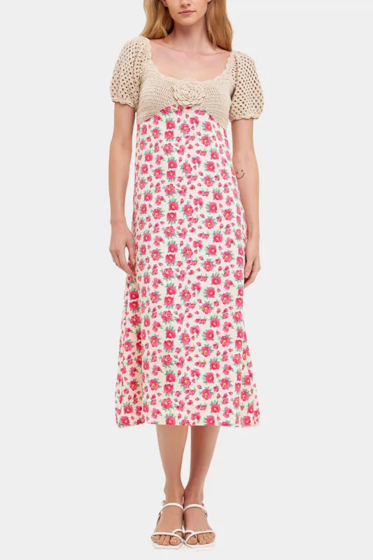 Crochet Floral Maxi Dress sold by Lord & Taylor