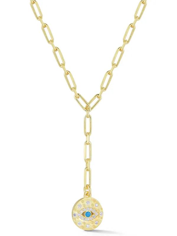 Sterling Silver Evil Eye Lariat Necklace sold by Lord & Taylor