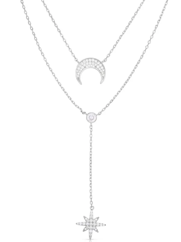 Sterling Silver Celestial Layered Necklace sold by Lord & Taylor