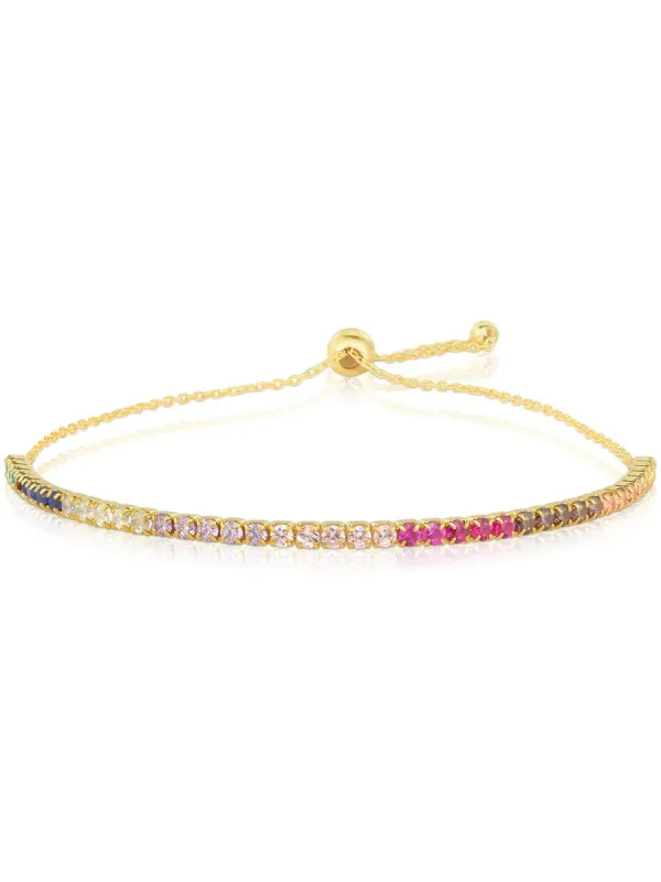 Gold Vermeil Rainbow Tennis Bracelet sold by Lord & Taylor