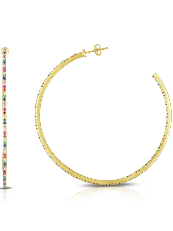 Gold Vermeil Xl Rainbow Hoop Earring sold by Lord & Taylor