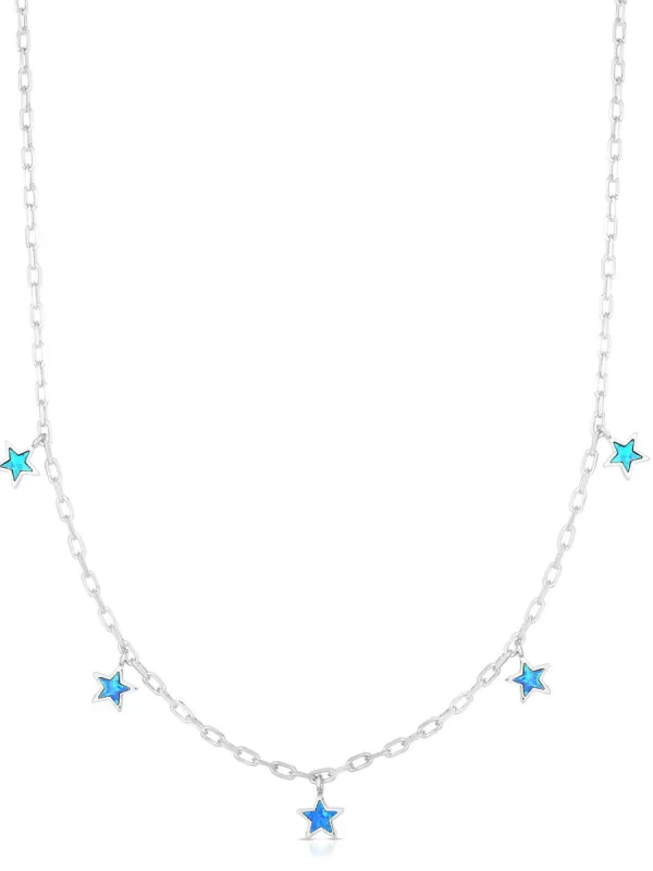 Sterling Silver Opal Star Charm Necklace sold by Lord & Taylor