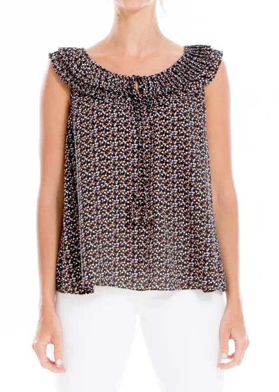 Crepe Sleeveless Pleated Blouse sold by Lord & Taylor