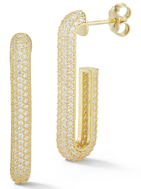 Sterling Silver Long Oval Hoop Earring sold by Lord & Taylor