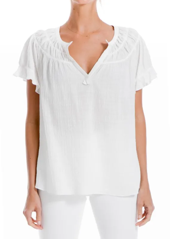 Textured Cotton Short Sleeve Top sold by Lord & Taylor