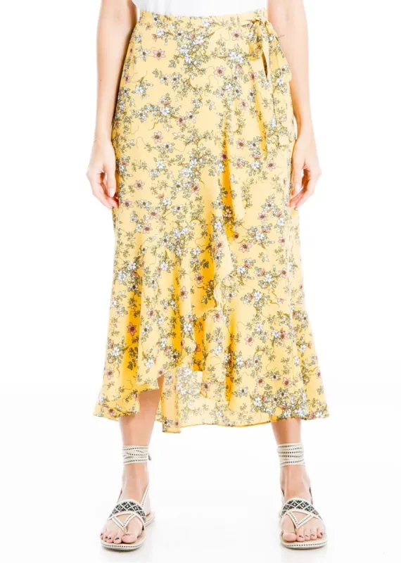 Crepe Maxi Ruffle Skirt W/Tie sold by Lord & Taylor