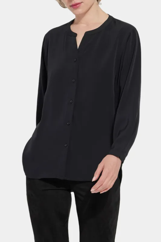 Mia Stretch Woven Top made by Lysse