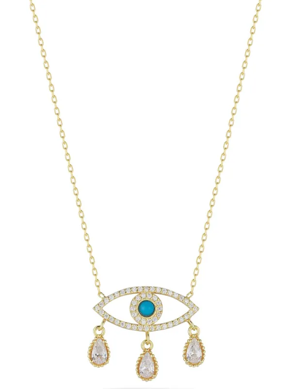 Sterling Silver Evil Eye Necklace sold by Lord & Taylor