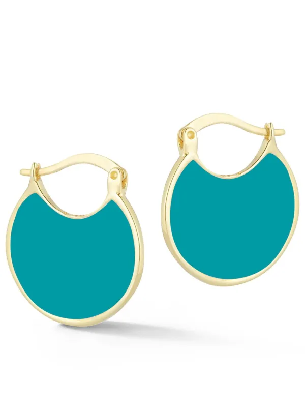 Gold Vermeil Enamel Hoop Earring sold by Lord & Taylor