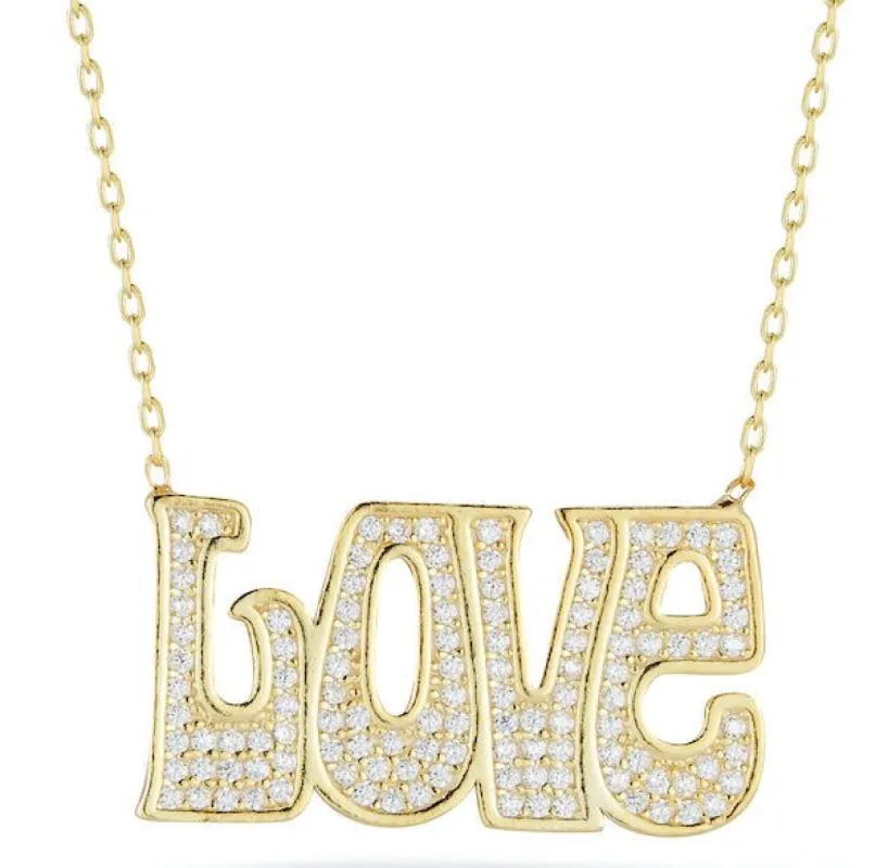 Sterling Silver Love Necklace sold by Lord & Taylor