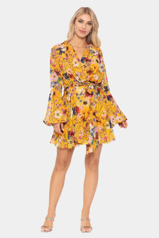Short Long Sleeve Lurex Floral sold by Lord & Taylor