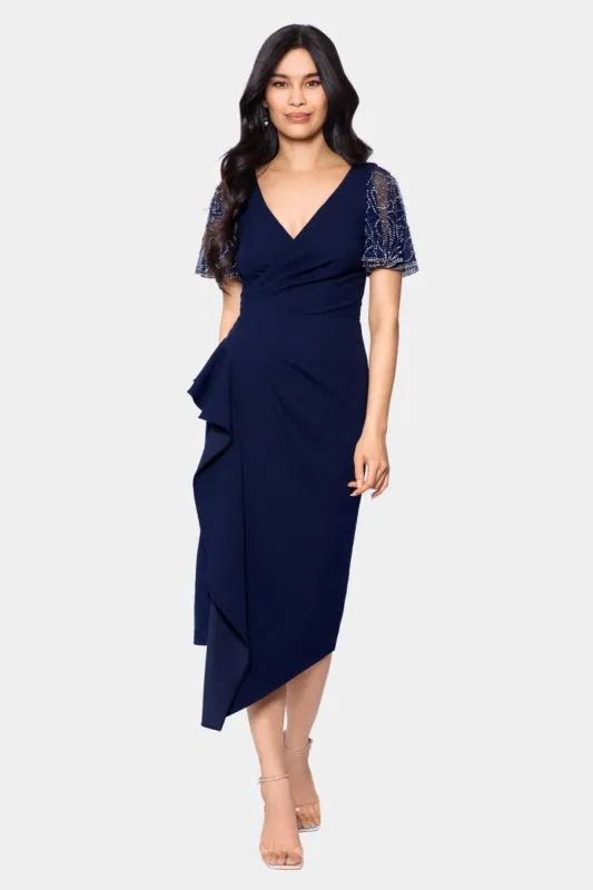 Midi Scuba Crepe Beaded Sleeve sold by Lord & Taylor