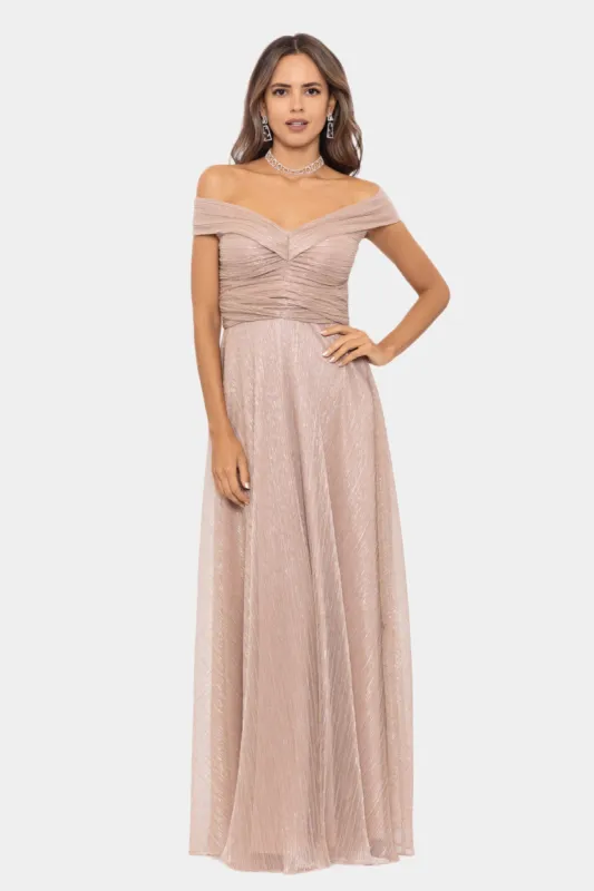 Long Off The Shoulder Crinkle Rouched Body sold by Lord & Taylor