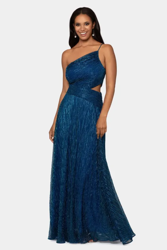Long Metallic Foil 1 Shoulder Cut sold by Lord & Taylor