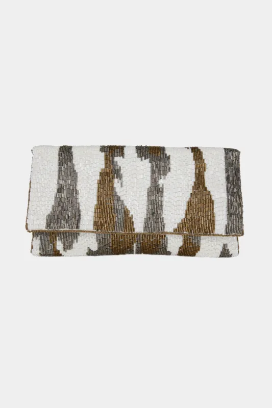 Ellery Ikat Pattern Beaded Envelope Clutch made by Lord & Taylor