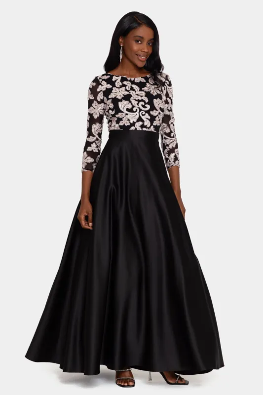 Long Sleeve Embroidered Top Ballgown sold by Lord & Taylor