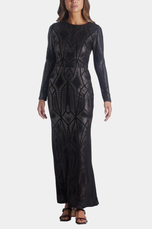 Long Sleeve Geo-Glitter sold by Lord & Taylor