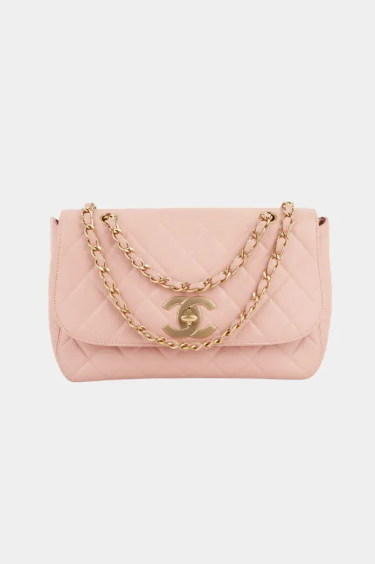 XL Brushed CC Flap Caviar Shoulder Bag sold by Lord & Taylor