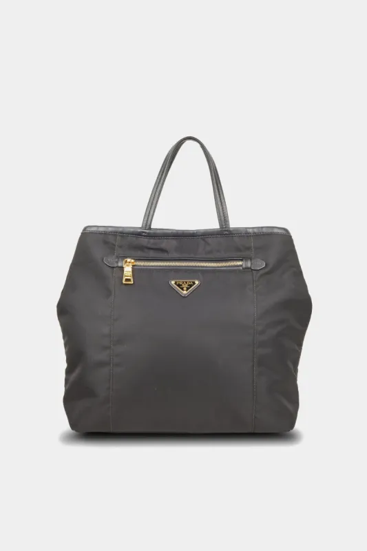 Front Pocket Black Tessuto Tote Bag sold by Lord & Taylor