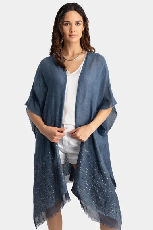 Shimmer Lightweight Ruana sold by Lord & Taylor