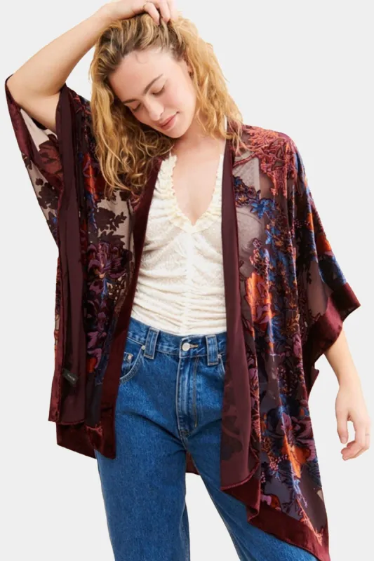 Ione Velvet Burnout Kimono sold by Lord & Taylor